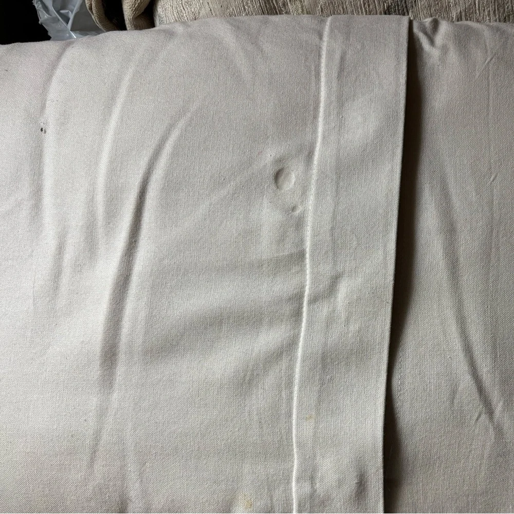 Pottery Barn Fabric pillow with coral motif